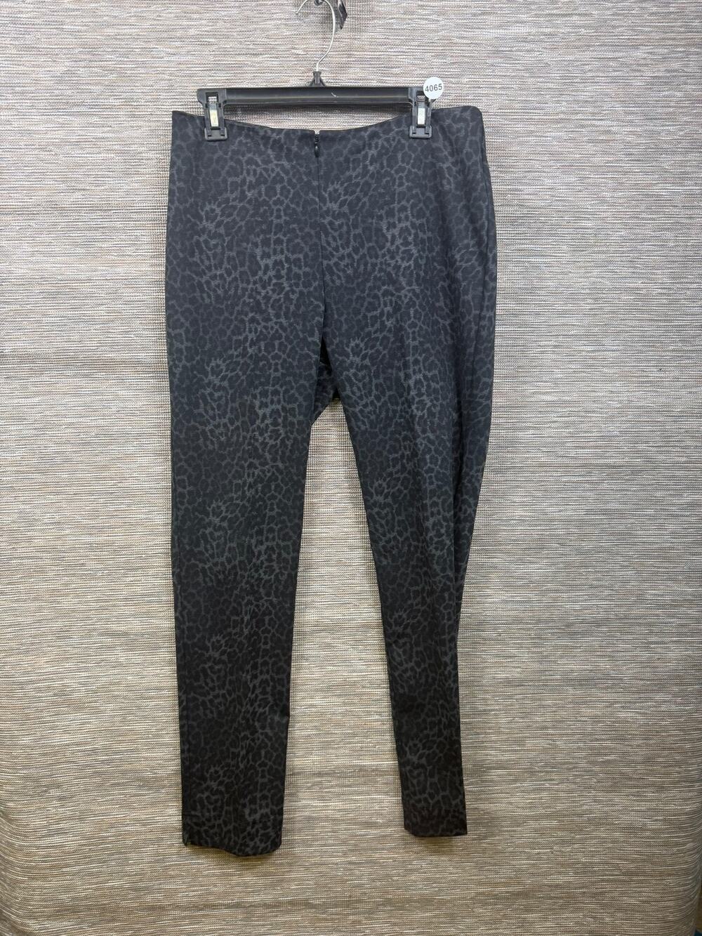Peace Of Cloth Dress Pants Womens 6 Gray Animal Print Ponte Skinny Stretch